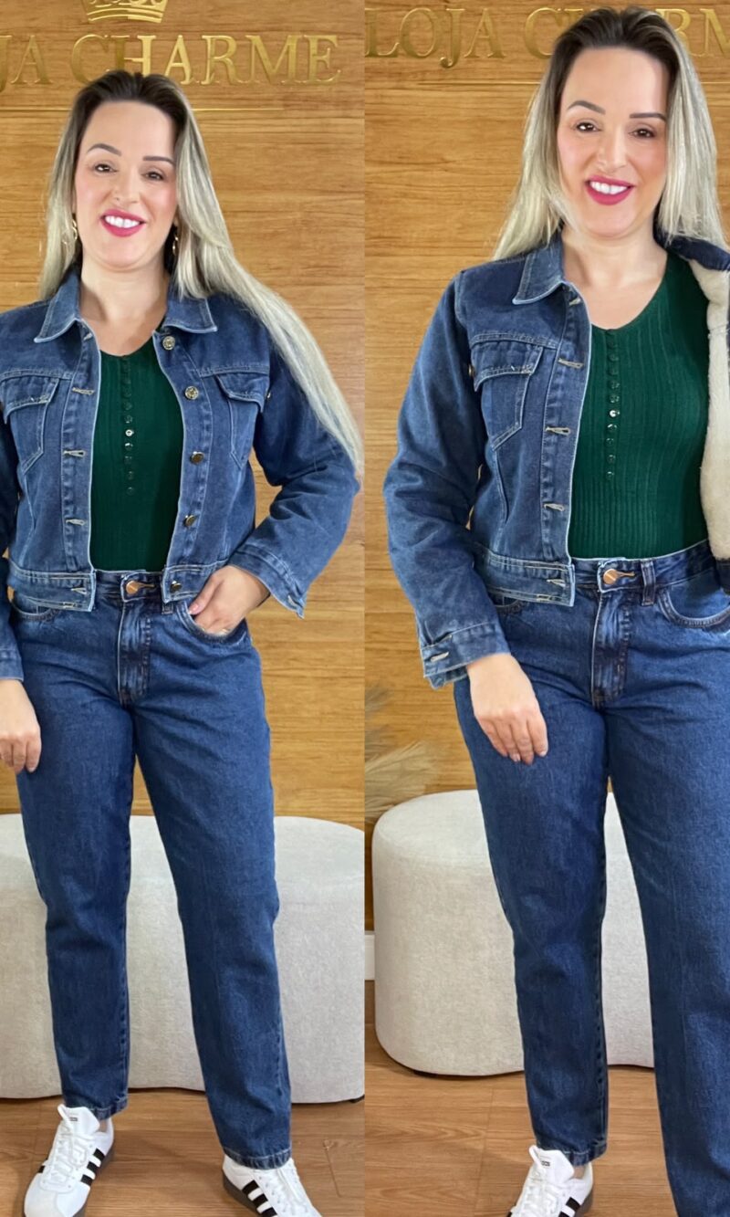 jaqueta jeans forrada