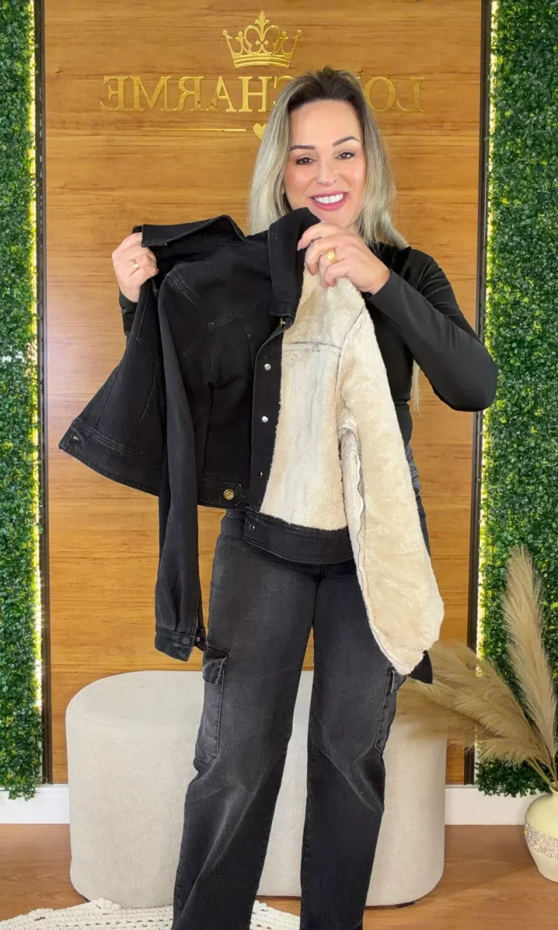 jaqueta jeans feminina preta forrada jaqueta jeans feminina preta forrada