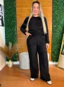 conjunto teddy preto feminino peluciado